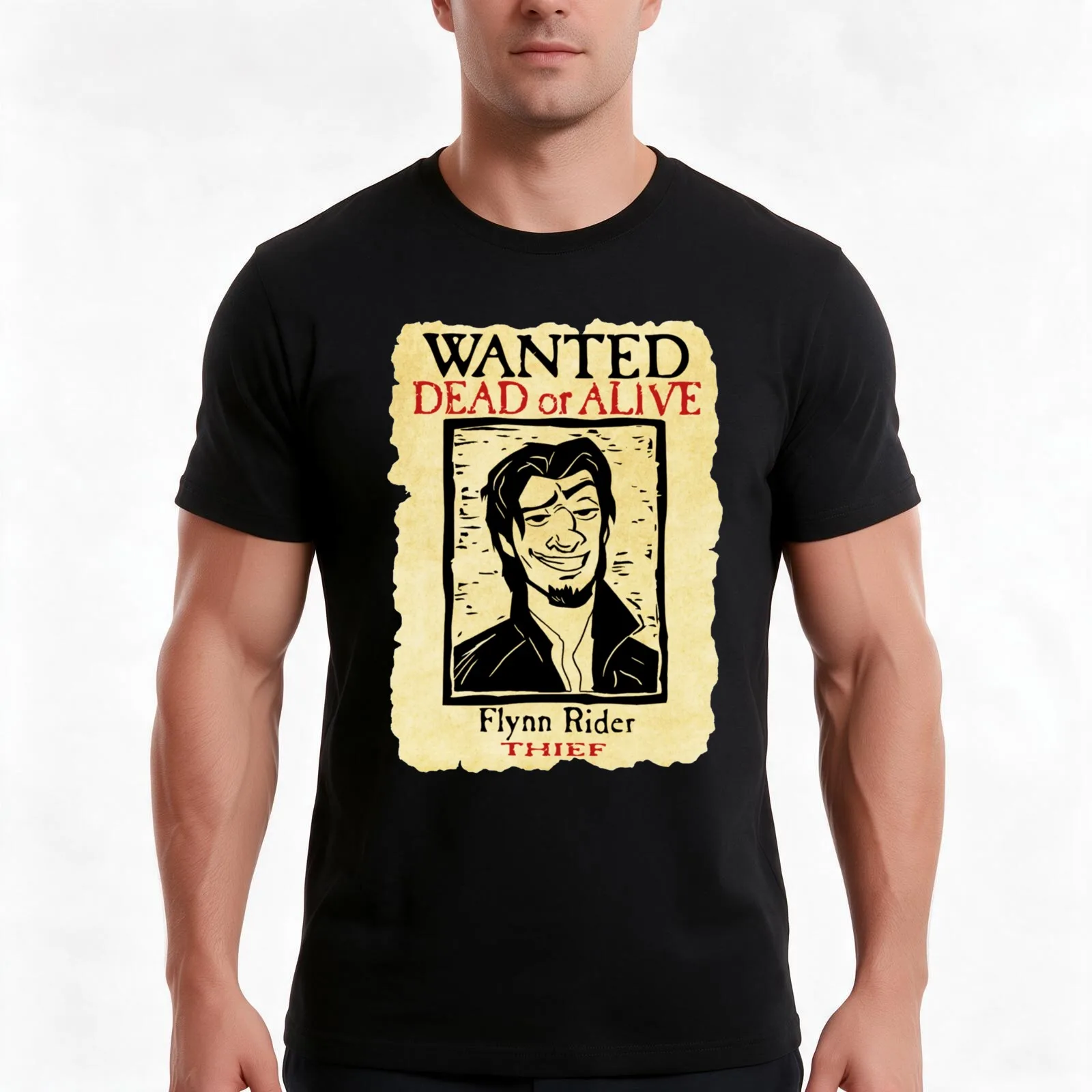 Wanted-Flynn-Rider-Broken-Nose-Triblend T-Shirt Summer Casual Cotton Tee Oversized Streetwear Tops Vintage Graphic Print