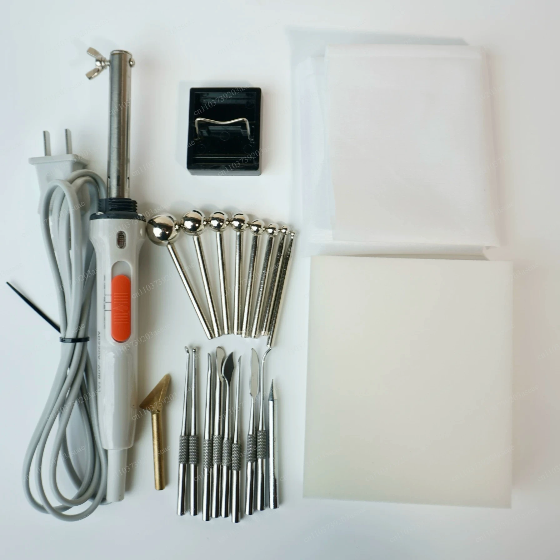 Dual-speed temperature regulator flower ironing ironing tool set 8/11/18 head soldering iron 220V 60W DIY flower making tools