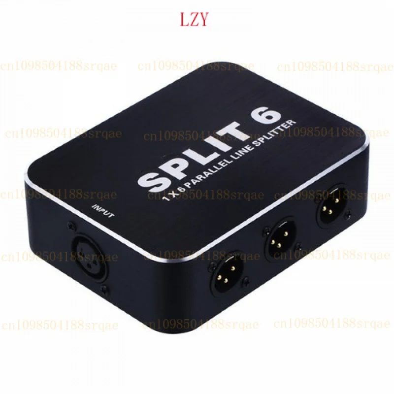 

2024 Новый 1 в 6 выходов XLR 6-полосный разветвитель Микрофон Линейный уровень Параллельный разветвитель XLR