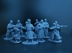 Miniature model 1/72 ww2 Germman Winter Coat Soldiers 12pcs/set