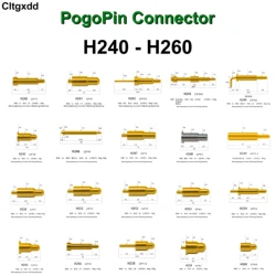5PCS H240-H260 1A 2A 20A 1.5A Pogo Pin Connector Pogopin Battery Spring Loaded Contact SMD Needle PCB Test Probe 2.0 5.0 3.8 3.2