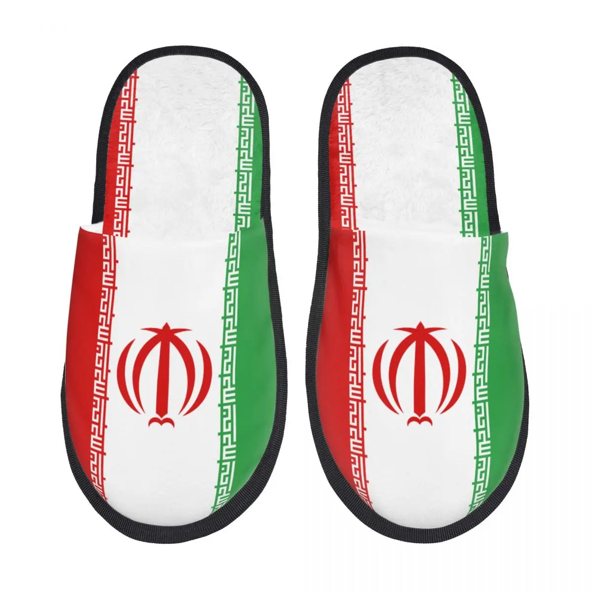 

Custom Emblem Of Iran Flag Guest Slippers for Spa Women Iranian House Slipper