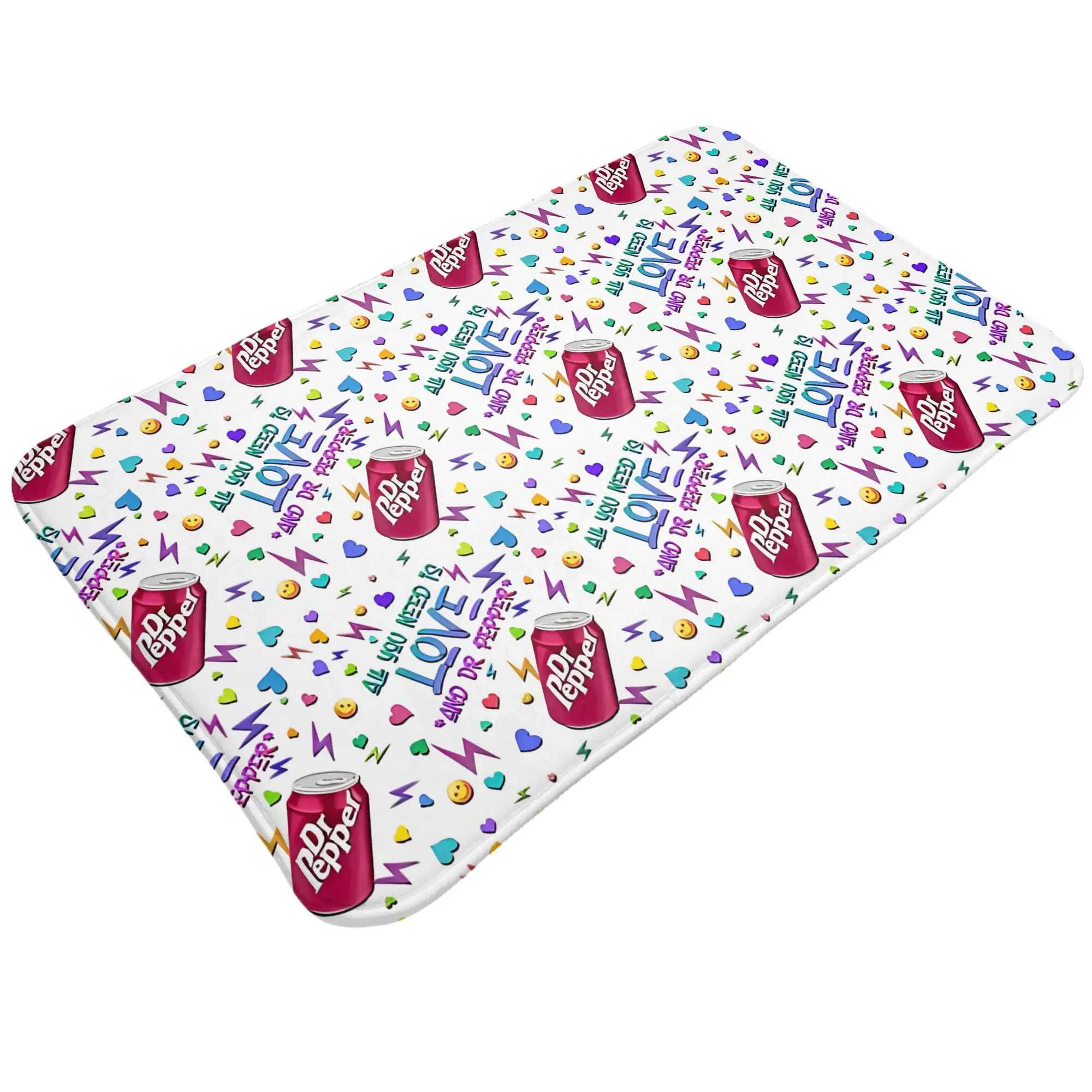 All You Need Is Love And Dr Decorations Bath Mat Dr.Pepper Doormat Living Room Carpet Entrance Door Rug Home Decor