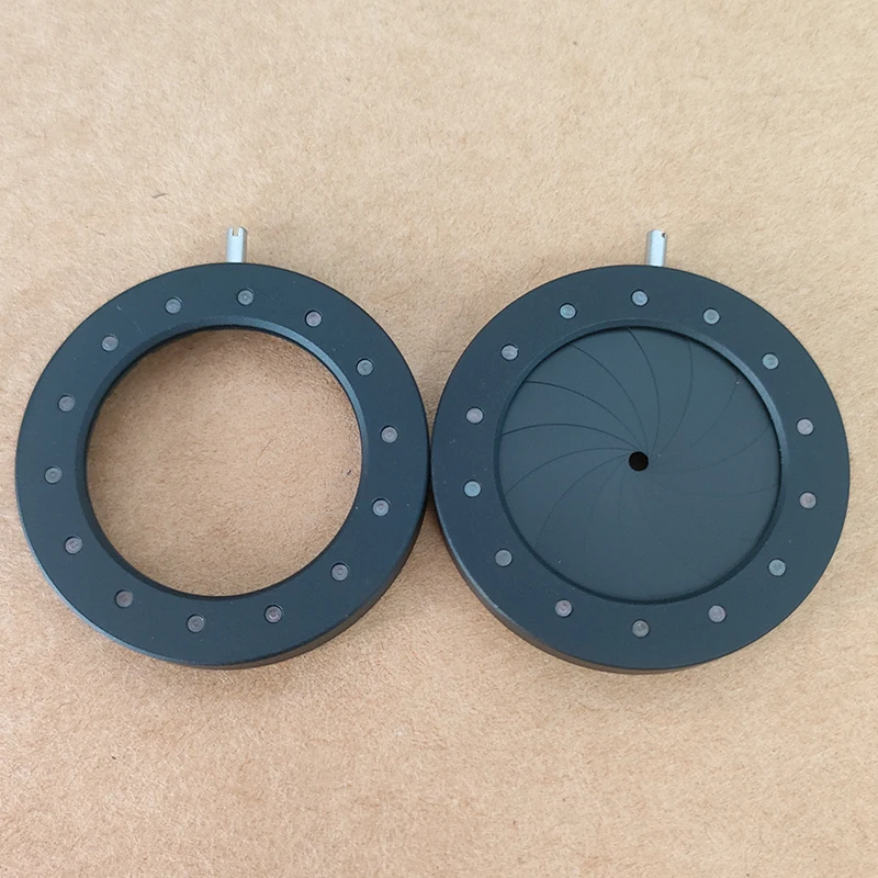 1.5-25mm Aperture Variable Optical Iris Diaphragm Camera Light Condenser Microscope Accessory 14 Blades