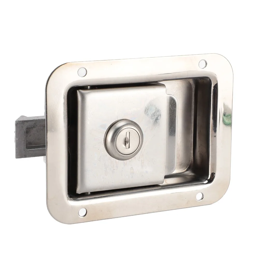 2 set Portable Stainless Steel Tool Box Latch Rustproof High Strength RV Handle Latch Paddle Latch Handle Camper