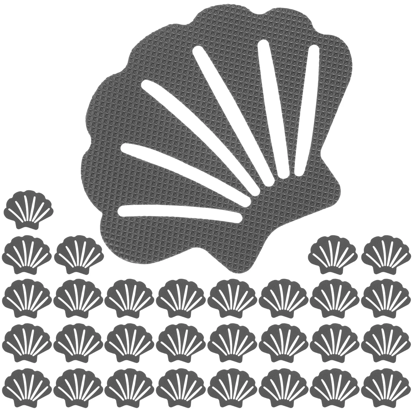 

30 Pcs Shell Anti-slip Stickers Bathtub Nonslip Bathroom Non-skid Strip Decals For Adhesive