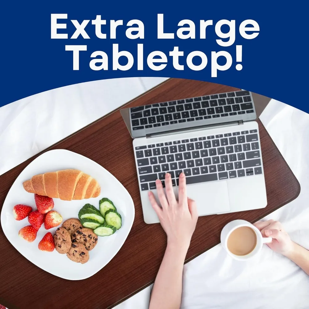 طاولة فوق السرير قابلة للتعديل مع عجلات دوارة للاستخدام المنزلي في المستشفى أو مقاس XL #5