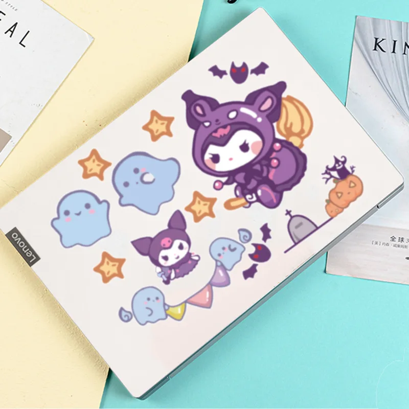 Sanrio Cute Cartoon Kuromi naklejki dekoracyjne bateria nadwozie motocykla komputer lodówka kubek wody naklejki hurtowo