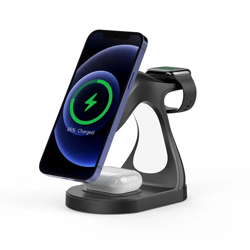 New Dolphin 4-in-1 wireless charger, nightlight desktop fast 15W magnetic wireless charger bracket