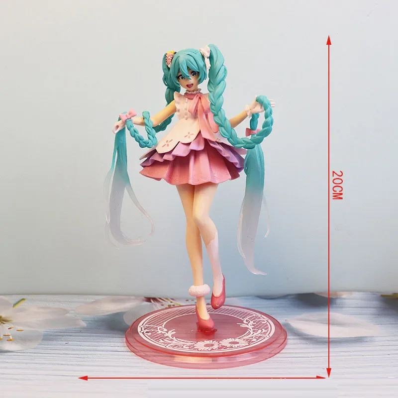 20cm Hatsune Miku Figure Anime Girl Figurine Model Decoration Dolls Gift