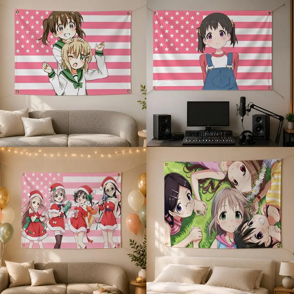 Anime Encouragement Climb Outdoor Flags Wall Hanging Flag Banner for Bedroom Dorm Party Festival Camping Indoor Outdoor Decor