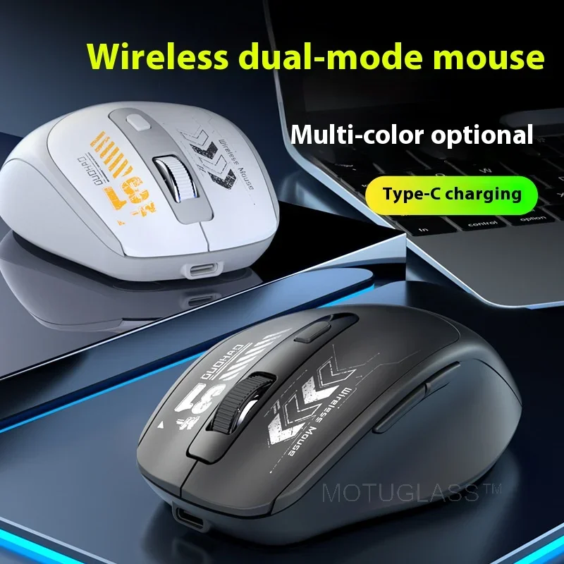 Wireless Mouse Long Battery Life Type-C Charging Silent Bluetooth Mouse for Desktop Laptop Tablet Quiet Click Ergonomic Design