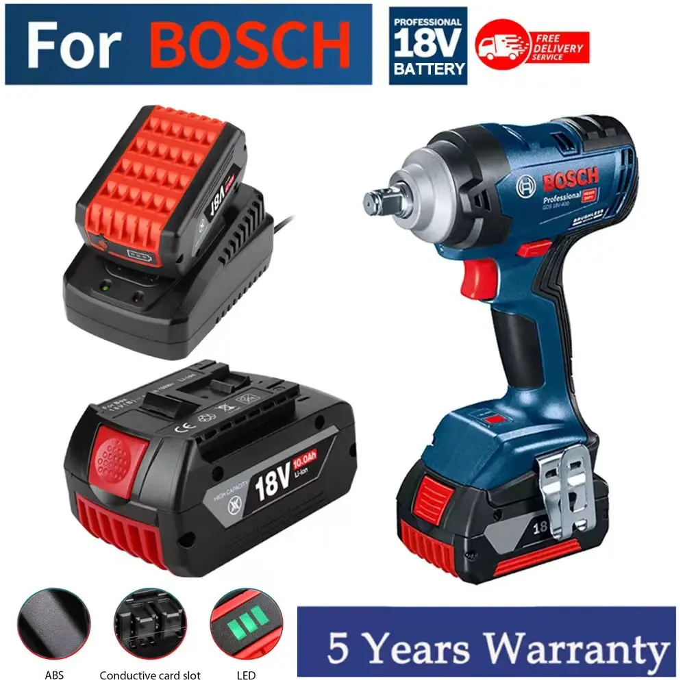 LED Work Light Compatibliy For Bosch BAT618 18V Li-Ion Battery LED Flashlight Battery Tool Lamp Flood Lights battery