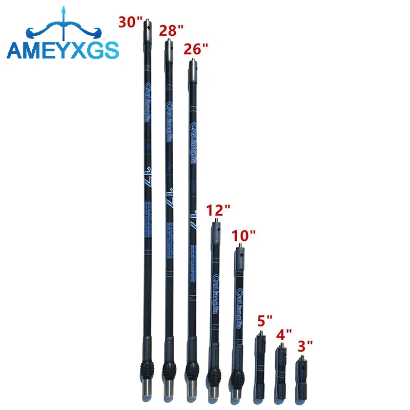 1 Pc Archery Carbon Stabilizer Bar Balance Rod Side Extender Bar Damper Bow and Arrows for Archery Shooting Hunting Accessories