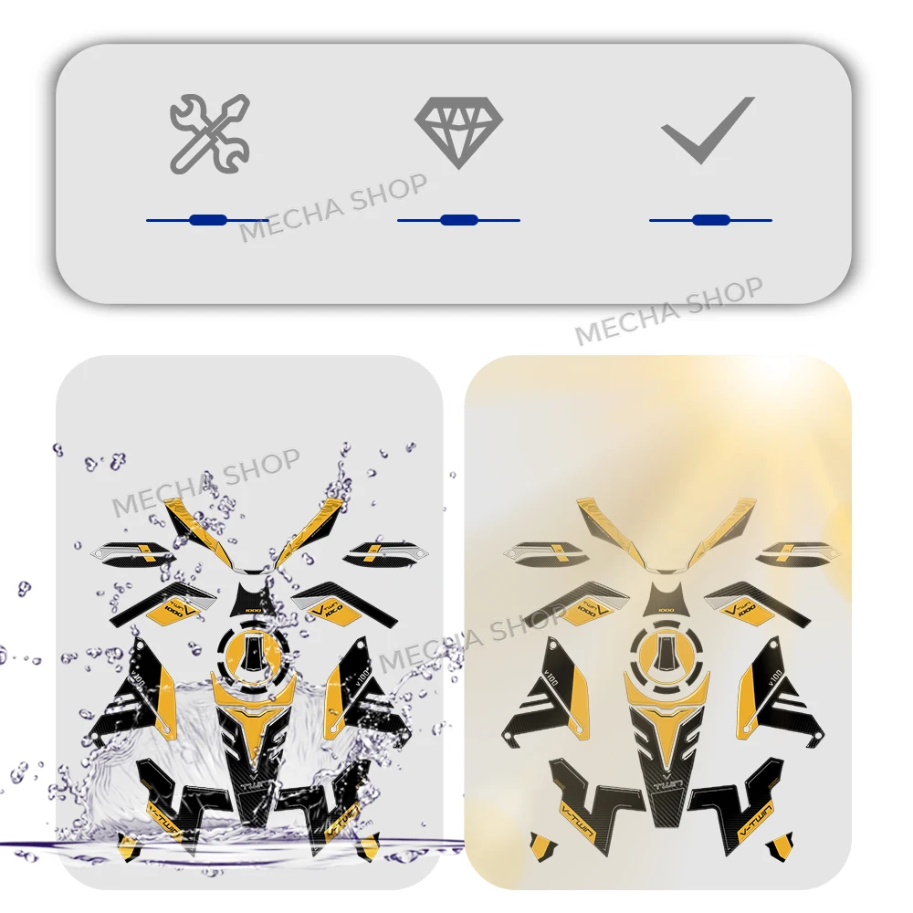 Para Moto Guzzi Stelvio 2024 2025 2026 3D motocicleta protección de tanque de combustible pegatina de tanque Pad