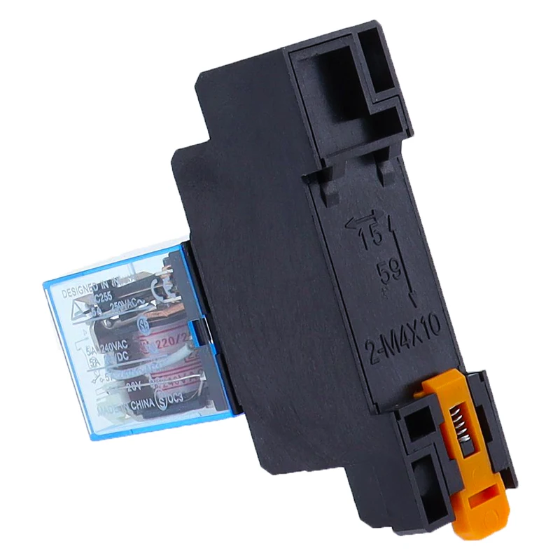 Imagem -06 - Micro Mini Relé com Base de Soquete Uso Geral Dpdt My2p Hh52p My2nj 12v 24v dc 110v 220v Bobina ac 10set