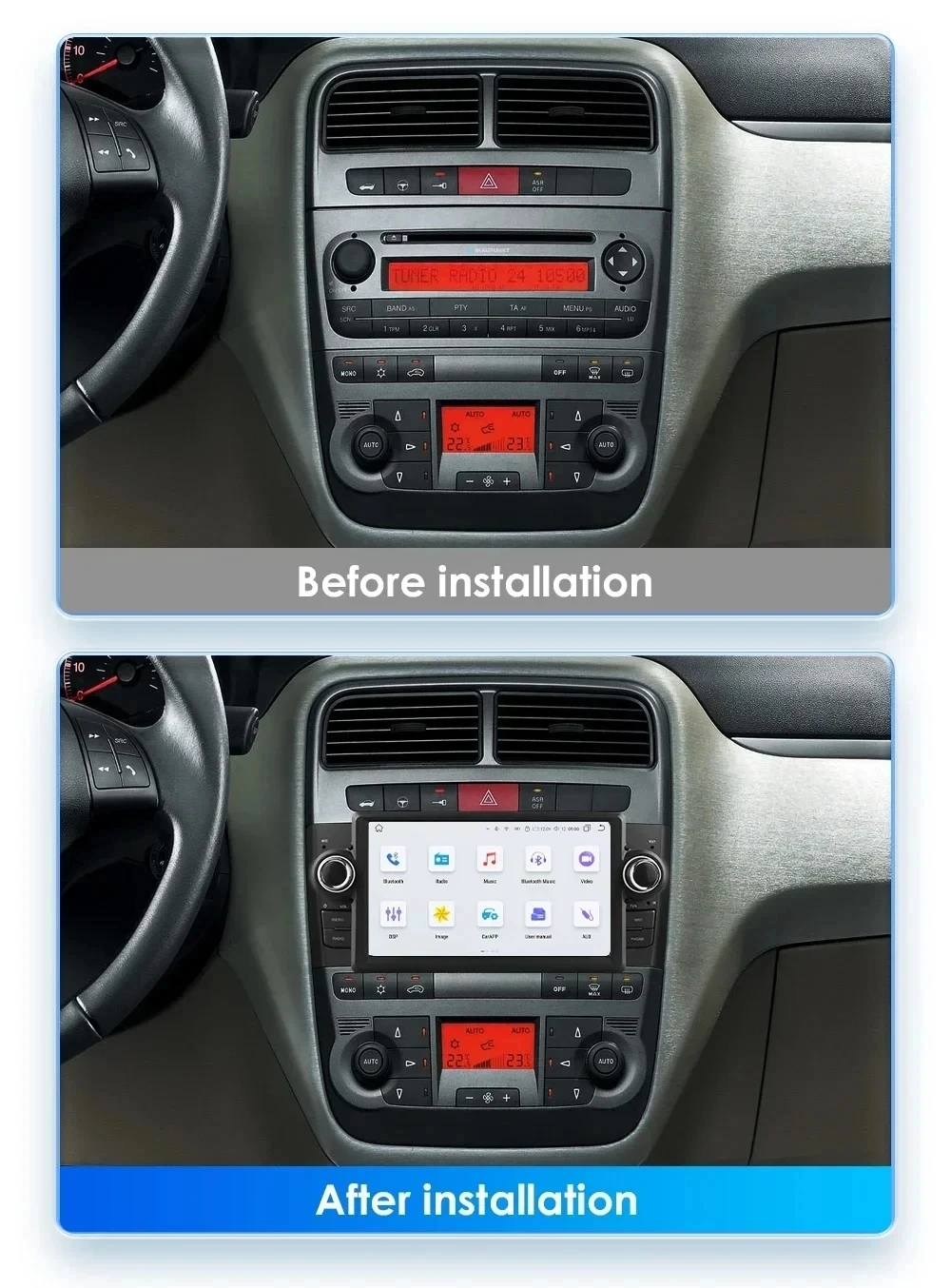 For Fiat Grande Punto Linea 2007- 2012 7