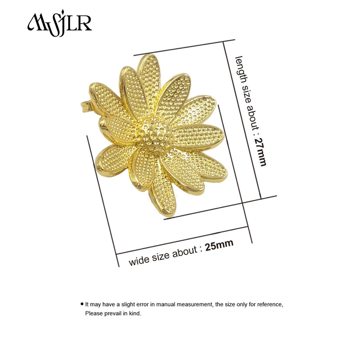 WT-MVE111 WKT Wholesale Beautiful And Fahion Flower Shape Earring With 18k Gold Plated For Women Daily Decoration