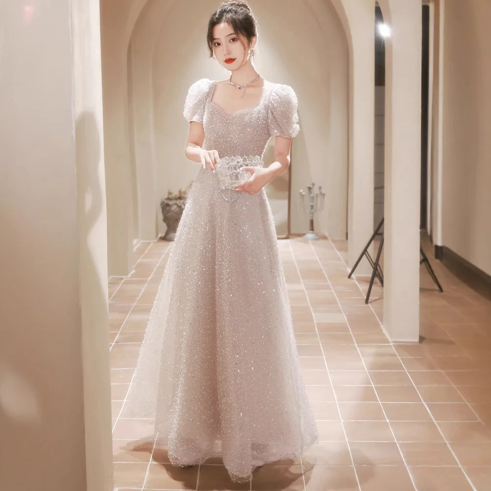 

French Evening Dress for Women 2026 New High Sense Engagement Dress High-End Affordable Luxury Niche Banquet Host Adult