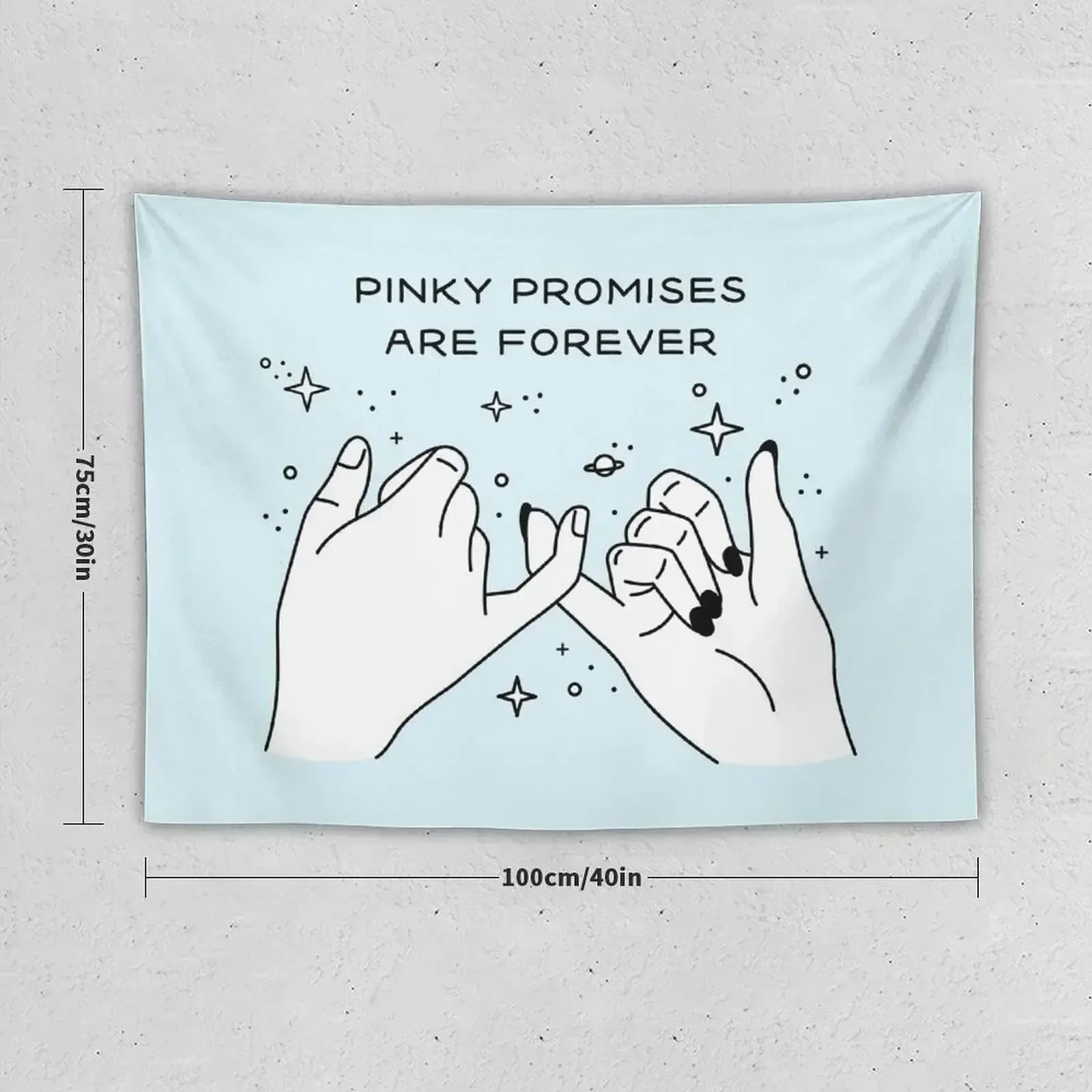 Pinky Promises Are Forever Tapestry Nordic Home Decor Wall Hanging Wall Tapestry