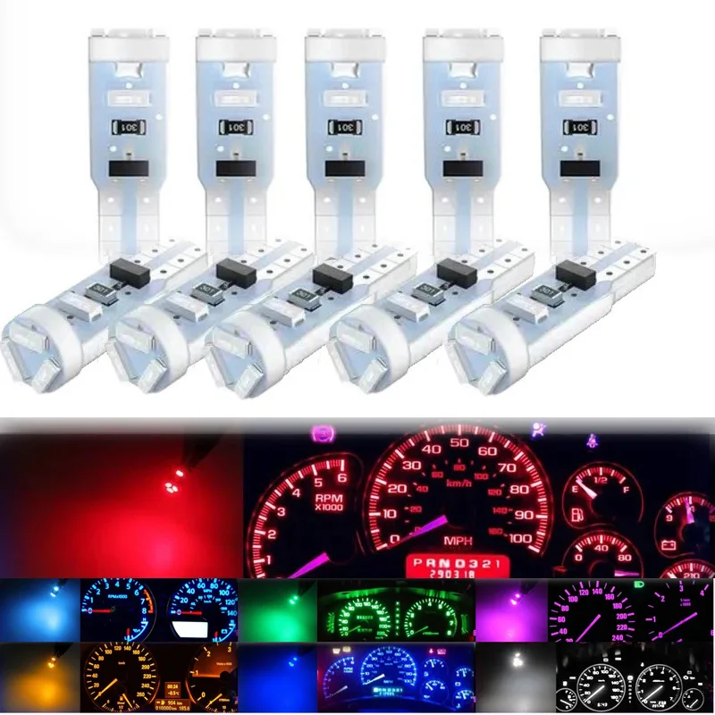 【セール中】T5 LED電球 Canbus 74 2721 37 PC74 LED電球 車の計器盤 ダッシュボード インジケーター スピードメーター AC 12Vライト用