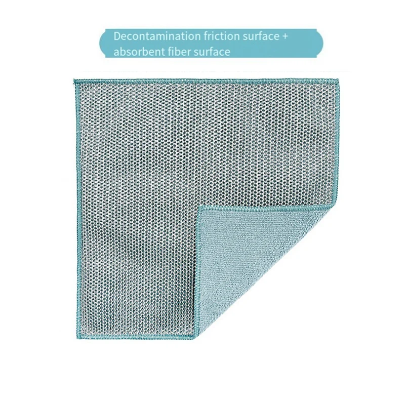 16PCS Multipurpose Wire Miracle Cleaning Cloths Wire Weaving Cleaning Cloth Non Scratch Wire Dishcloth For Wet And Dry