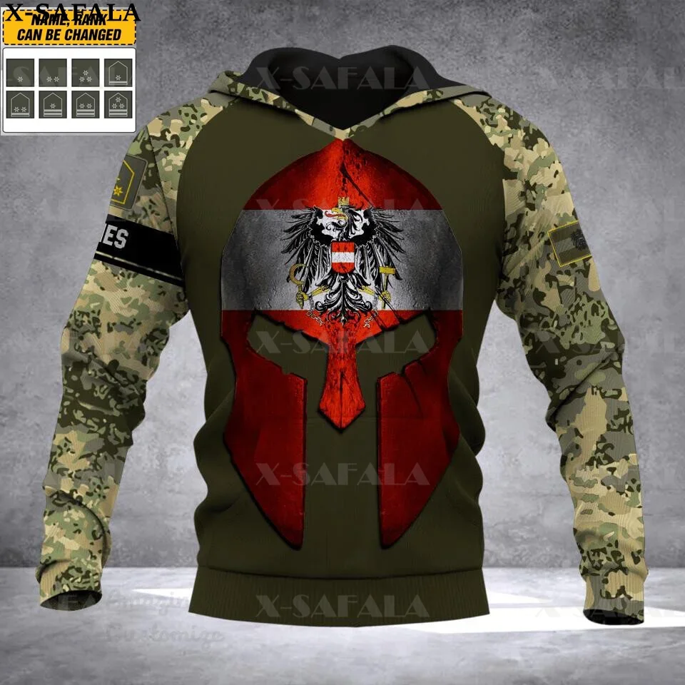 

Custom Name/Rank AUSTRIAN ARMY Soldier Uniform Cosplay Print Hoodie Man Harajuku Outwear Hooded Pullover Tracksuits Casual-2