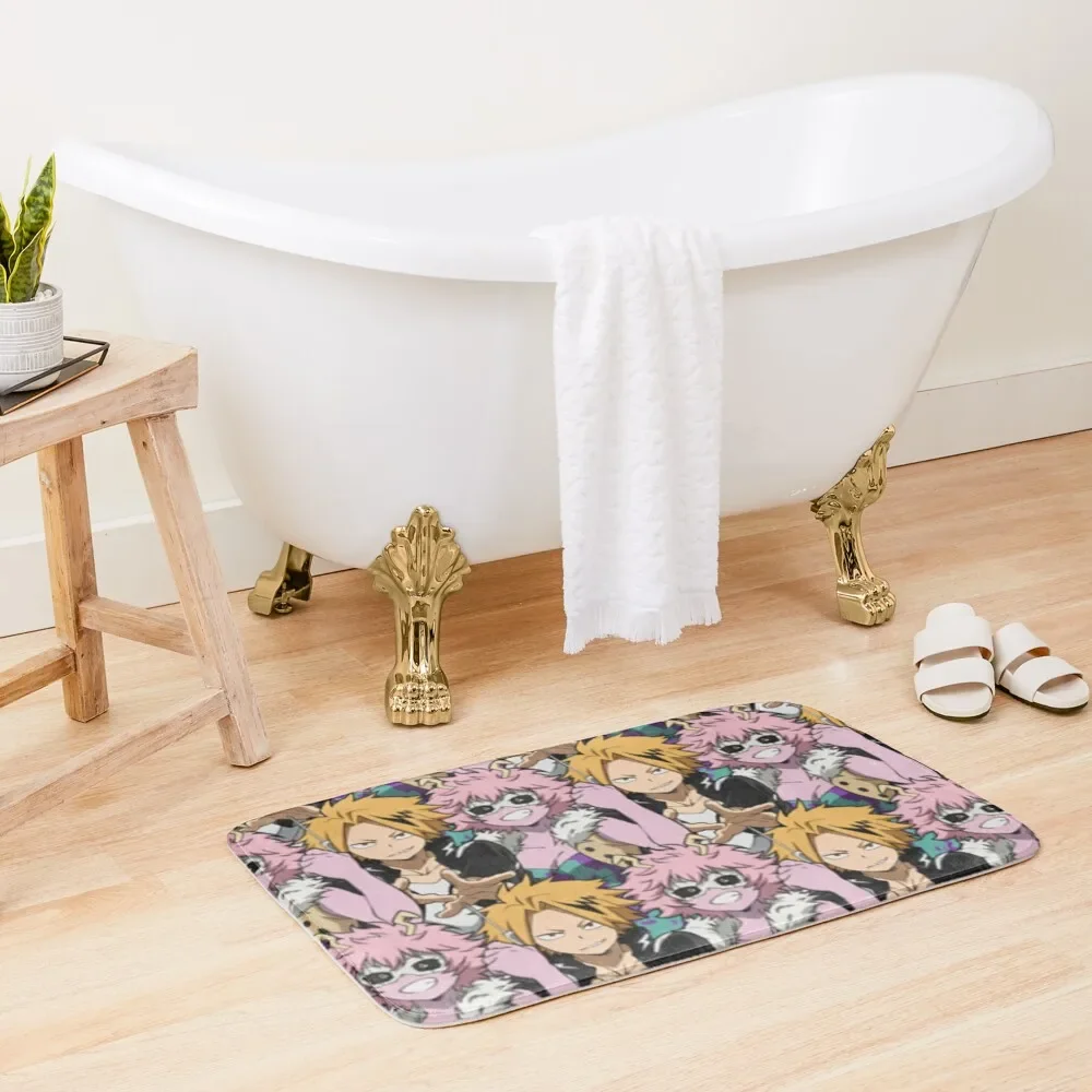 

Mina Ashido/Denki Kaminari Bath Mat Toilet Carpet Non-Slip Shower Showers Carpets For Bathrooms Mat