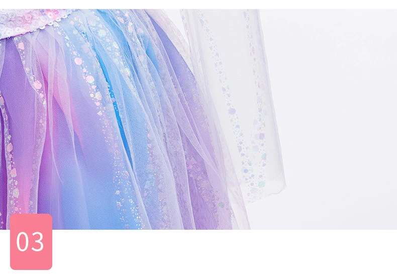 Kinder Glinda Funkelndes Tüll-Prinzessinnenkostüm mit Trompetenärmeln und Komplettzubehör für Mädchen Geburtstagsparty Halloween Cosplay – Detail 6