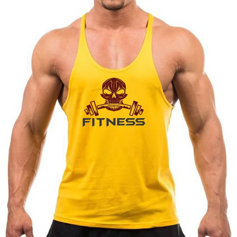 Men's Fitness Stringer Tank, Gym Bodybuilding Slim Strap, Sweat-Wicking Fabric for Workouts on Weekends & Holidays