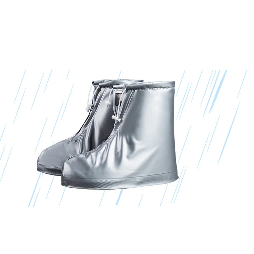 PVC Shoe Covers Protector Skid-proof Rain Shoes Overshoes Rounded Design Smooth