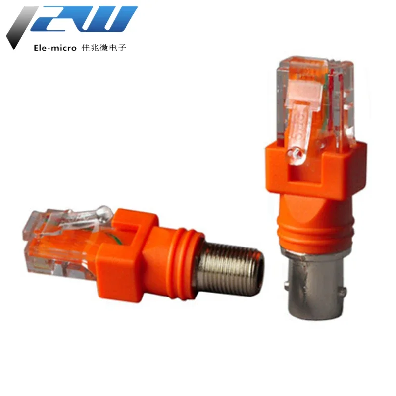 F-Type Connectors RF Female To RJ45 Male Coaxial Barrel Coupler Adapter Coax Adapter, RJ45 To RF Connectors BNC-RJ45/F-RJ45