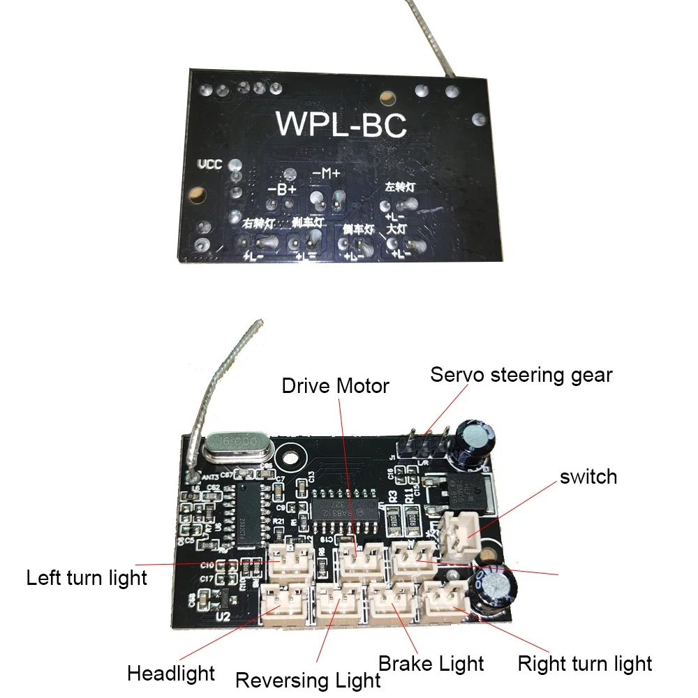 WPL B14K B24K B16K B36K C14K C24K Original Full Scale Remote Controlller KIT Part DIY Construction 2.4G Receiver Battery Charger