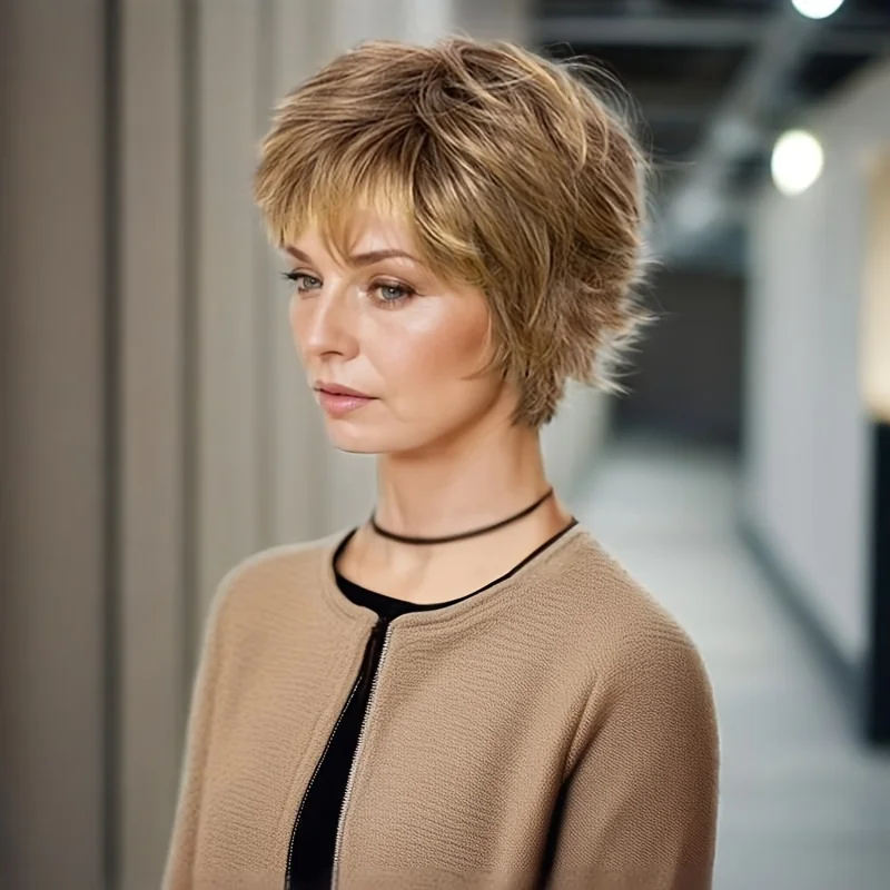 

Женский парик (1 шт.) - синтетические волосы, модный и удобный, подходит для повседневной носки.