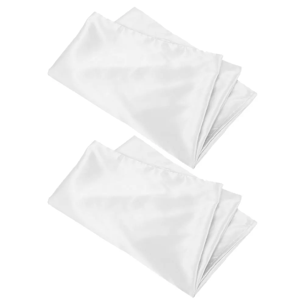 2 pezzi federa in seta imitazione 51x76 cm grigio chiaro bianco tinta unita fodere per cuscini in poliestere double face cuscini da letto