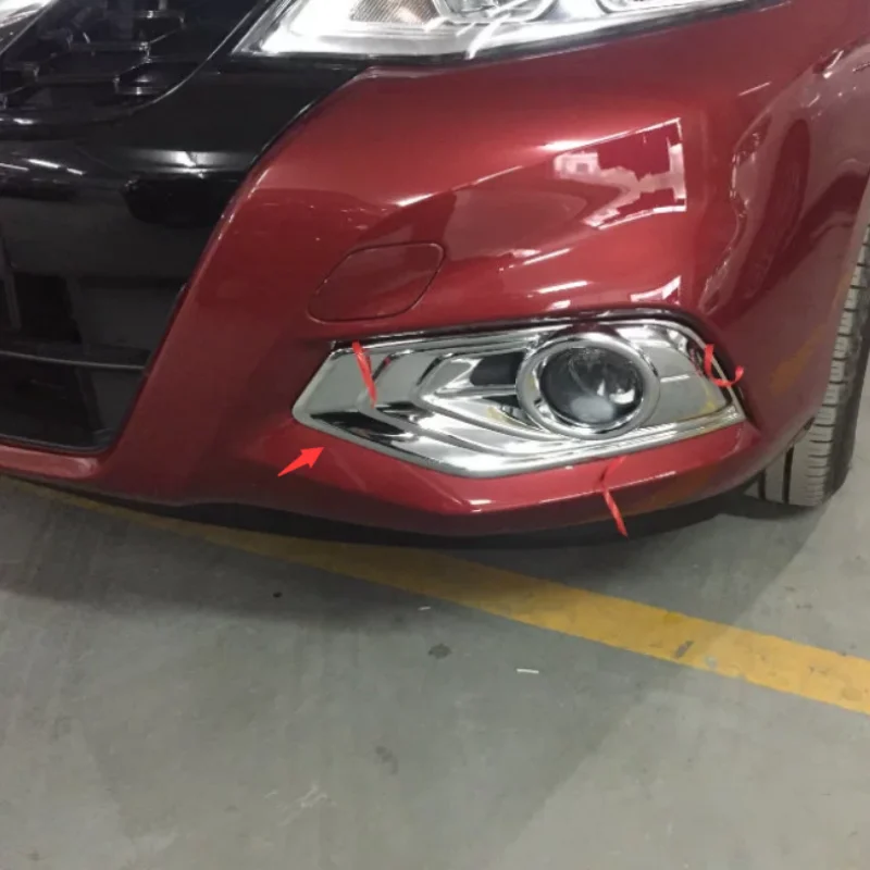 

Chrome Front Fog Light Lamp Cover Trim For Nissan tiida 2016+ Sedan Car Head Foglight Molding Trim Exterior Accessories