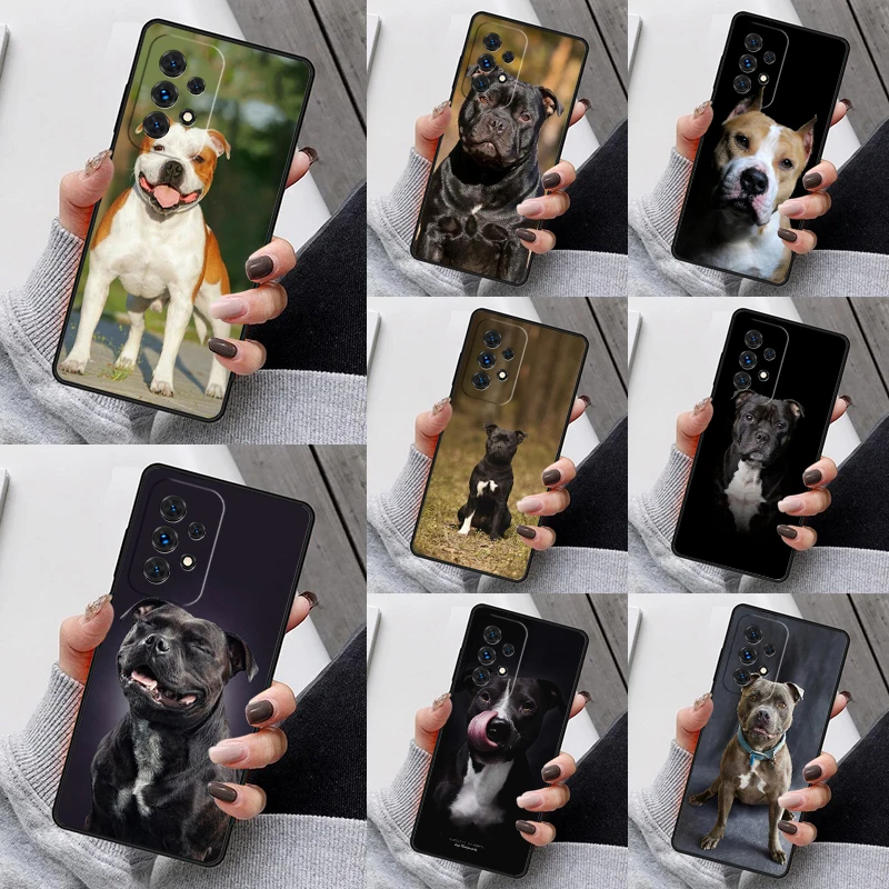 Staffordshire Bull Terrier dog Phone Case For Samsung Galaxy S23 S21 S20 FE S24 S22 Ultra Note20 S10 S9 S8 Plus A40 A52 A13 A53