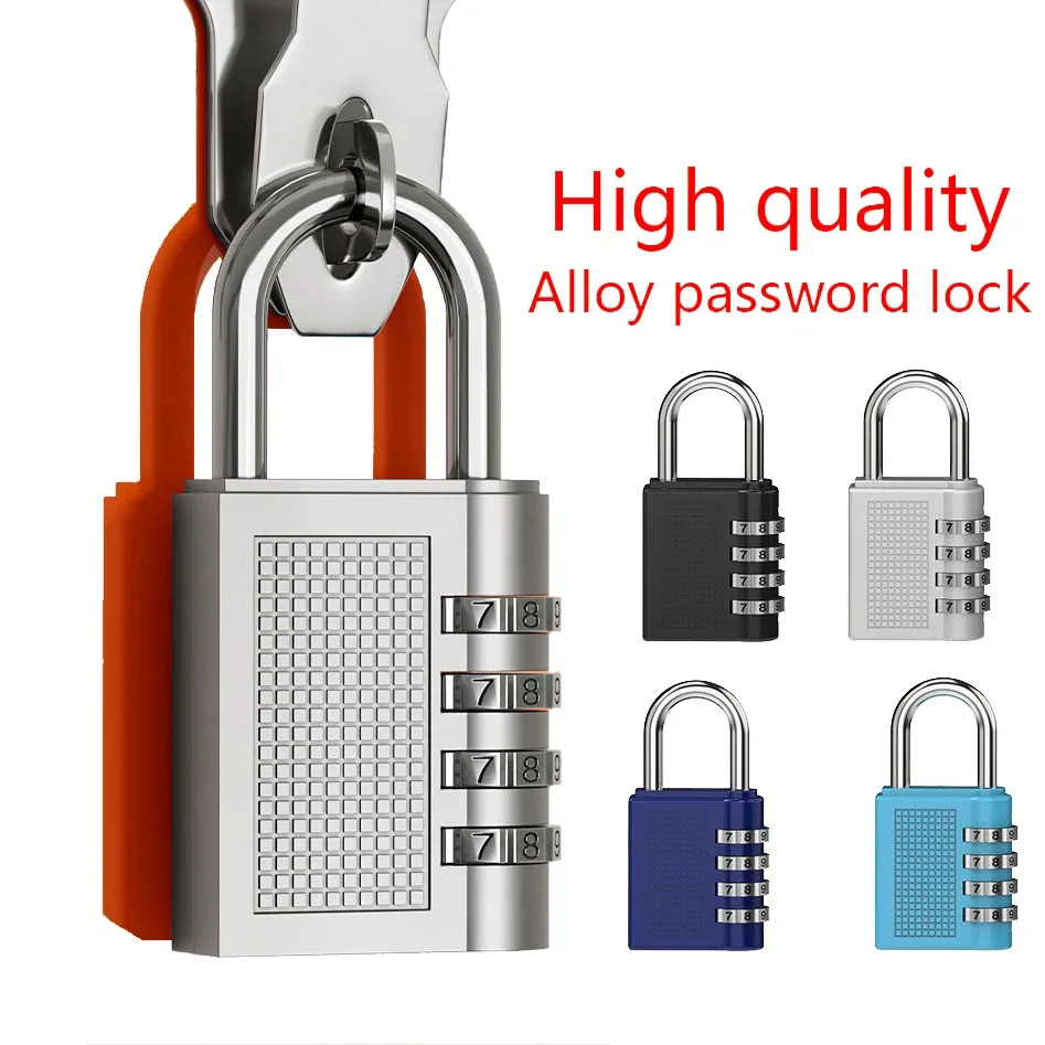 4 Digit Dial Combination Password Code Number Lock Padlock Safety Travel Security Lock for Luggage Backpack Suitcase Drawer