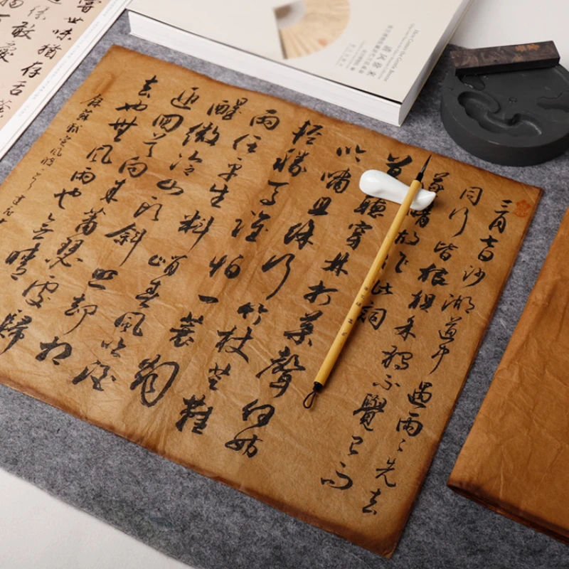 Drawing Paper Chinese Ancient Craft Mulberry Rice Paper Super Thin Cicada Wing Yanpi Xuan Paper Brush Calligraphy Rice Papier