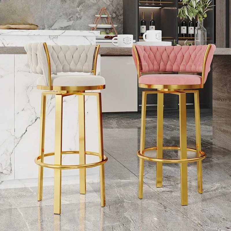 

High Chair Height Kitchen Counter Stools Outdoor Bar Breakfast Chairs Tabouret Design Lightweight Taburetes De Bar Luxury Cafe