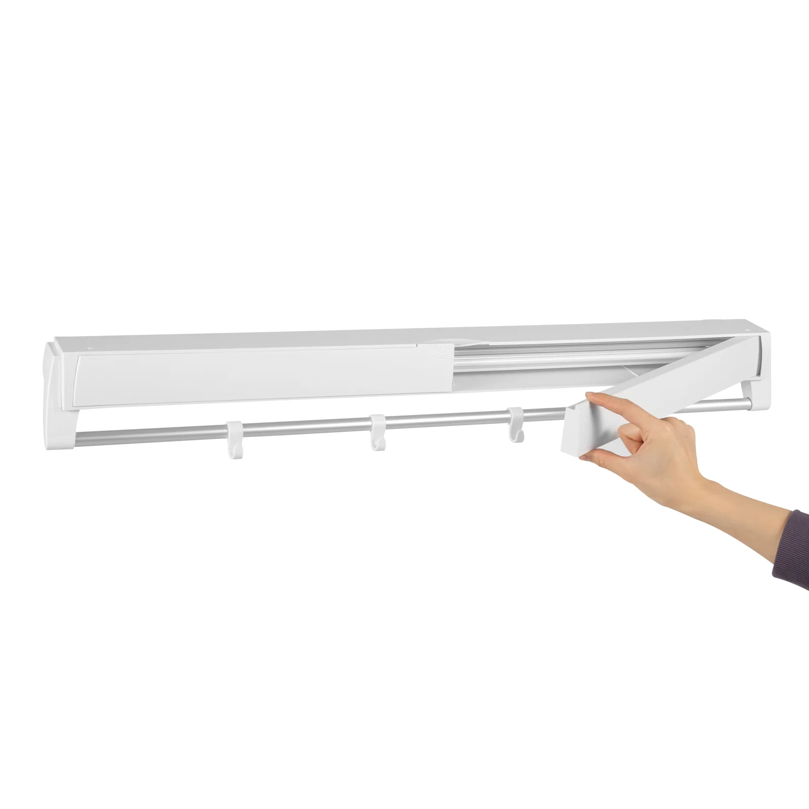 Collapsible Wall Mounted Hanger 7 Drying Rods Clothes Drying Rack For Laundry Room Bathrooms