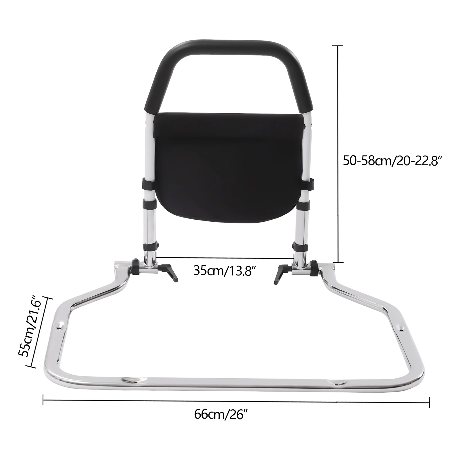 Bedrail Voor Ouderen Bed Reling Opvouwbare Leuning Steun Rails Bed Zijbescherming Met Organizer Roestvrijstalen Bed Bewaker