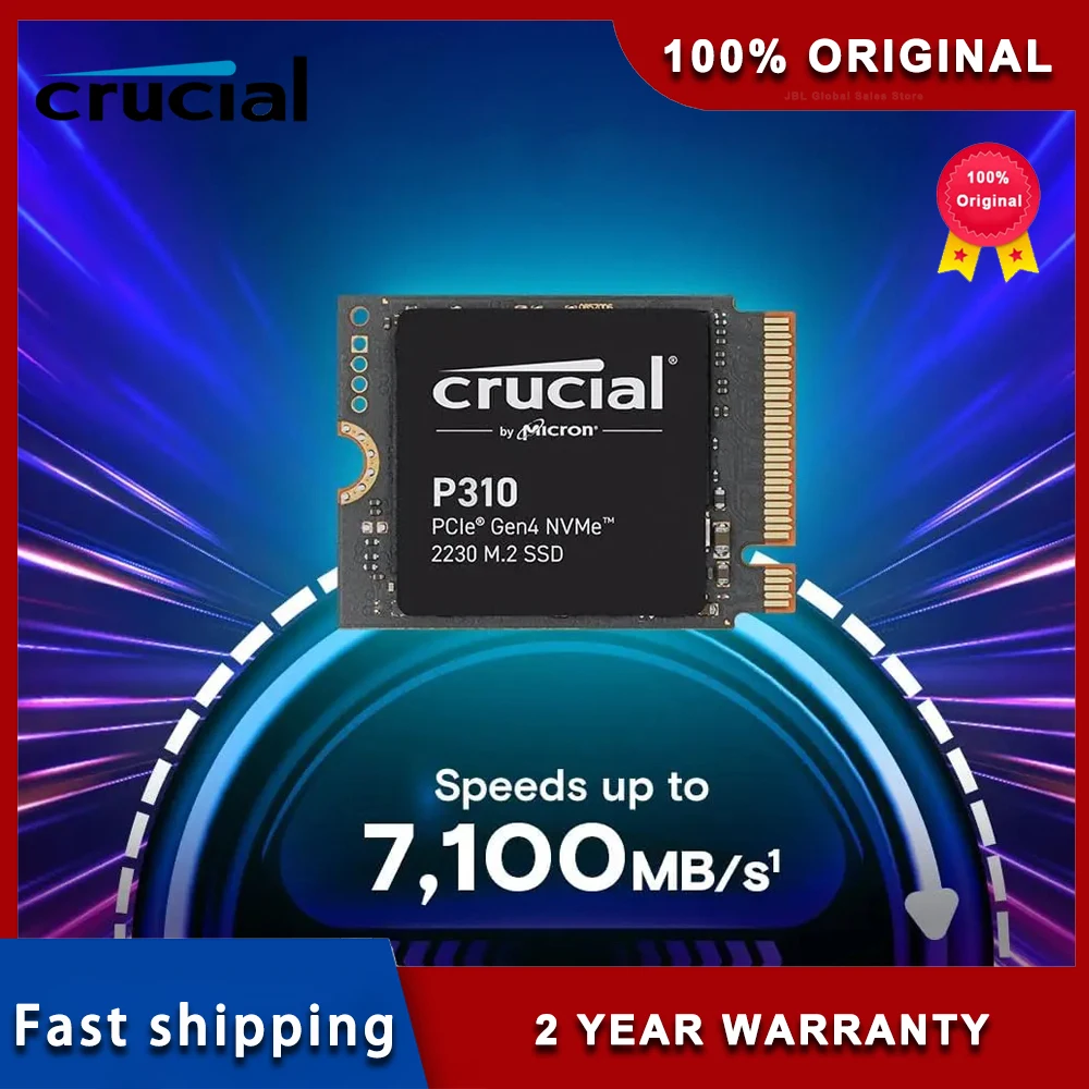

Crucial P310 1TB 2TB PCIe Gen4 2230 NVMe M.2 SSD -Up to 7100MB/s -Uplevel Your Console -Internal Solid State Drive -OEM Package