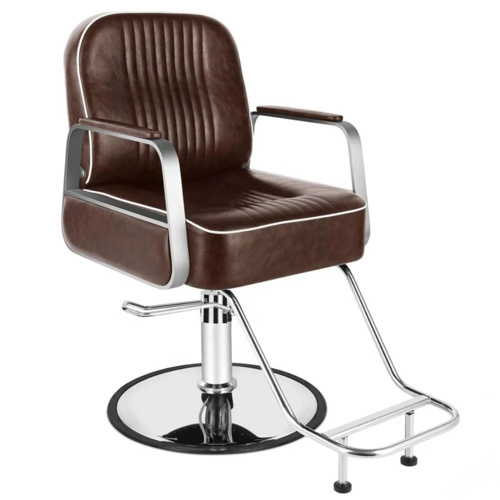 

Brown Styling Chair for Hairdressing Barber Shop Furniture with High Quality Hair Salon Barber Chairs for Women
