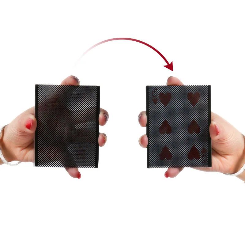 Wholesale Funny WOW Poker Card Magic Trick WOW Cards Vanish Illusion Change Sleeve Close-Up Street Magic Trick
