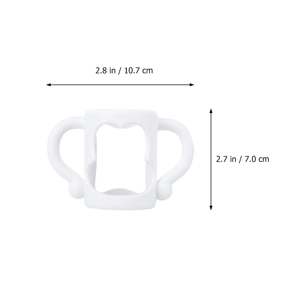 

2pcs Silicone Handles for Baby Milk Bottle Ergonomic Non Slip Easy Most Bottles Feeding Travel Durable Safe Infant