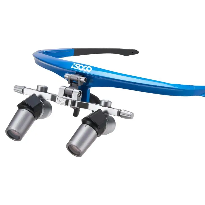 Professional Medical Surgical Loupes with Headlight 3X 4X 5X 6X Adjustable Pupil Binoculars 45 Degree Dentist Clinic Magnifier