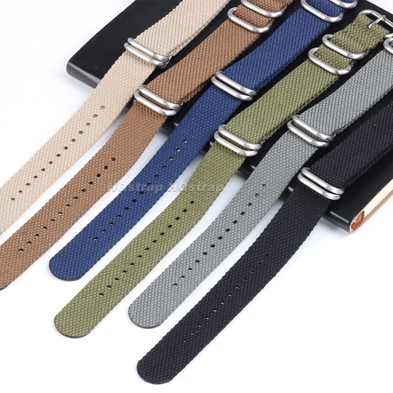 Nylon Soft Watchband 20mm 22mm Canvas Strap for Samsung Galaxy Watch Bracelet Universal Sport Wristband for Military Watch Band