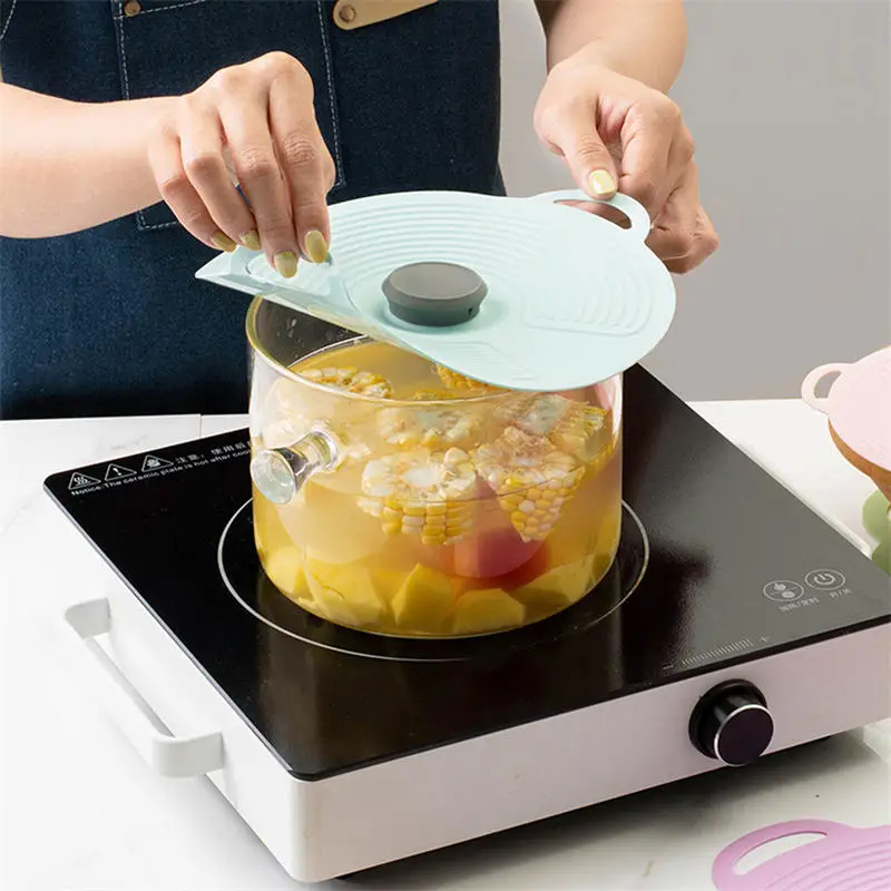 

Silicone Lids For Bowl, Reusable Sealed Suction Lids Fits Cups, Plates, Pots, Pans, Food Storage Kitchen Gadgets 5 Size