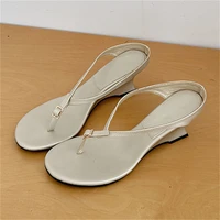 Eilyken Designer Buckle Clip Toe Women Slippers Fashion Wedges High Heels Sandals Summer Flip Flops Female Shoes - Image 3